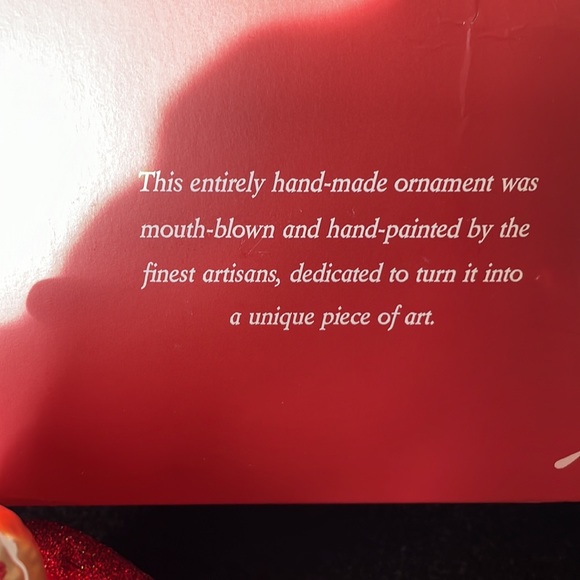 NWT GLASSWARE ART STUDIO Gingerbread house Glass Christmas Ornament - Picture 6 of 7